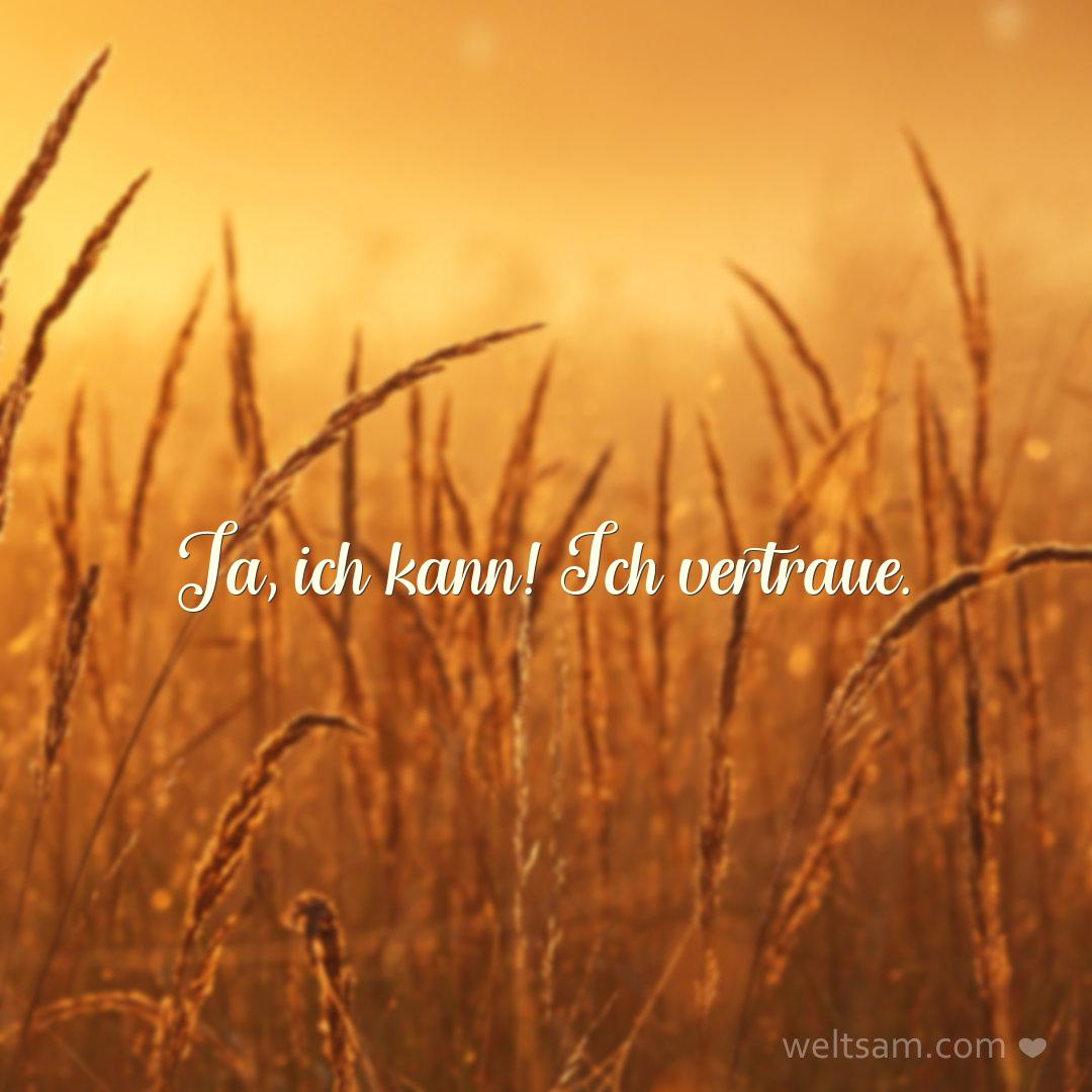 Ja, ich kann! Ich vertraue.