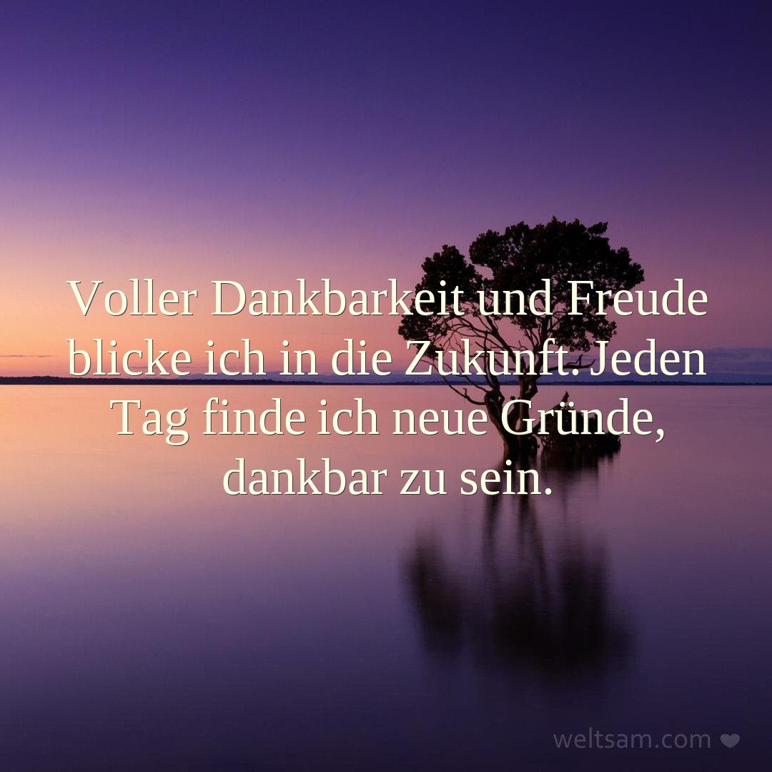 Positive Affirmation zum Thema Dankbarkeit | weltsam